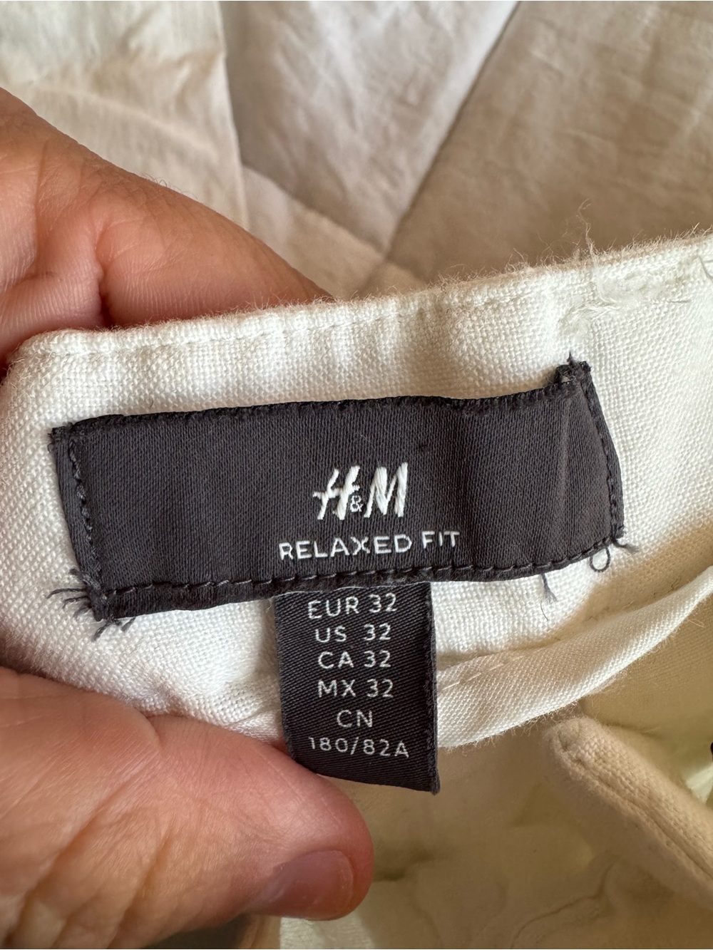 H&M Men's Chino Pants - Off-White Cream - Picture 4 of 8